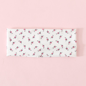 Diademas anchas personalizadas con estampado rosa |   Directo <span class=keywords><strong>de</strong></span> Fábrica |   Turbante Elástico con Rayas y Corazón Floral - Product Image 4