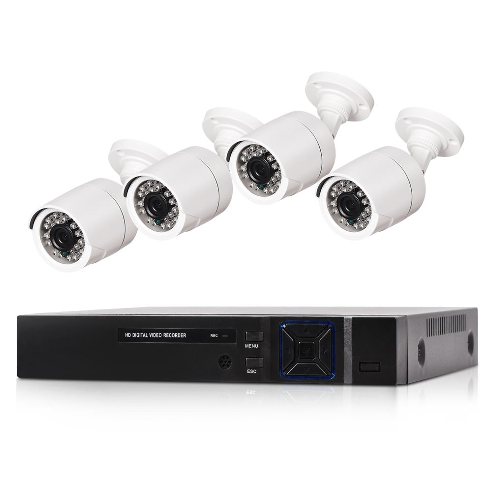 Система видеонаблюдения 4 канала 1080P AHD камера + H.265 HD комплекты домашняя система безопасности IR-Cut DVR комплект