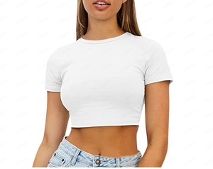 <span class=keywords><strong>T</strong></span>-<span class=keywords><strong>shirt</strong></span> Corta da Donna Y2K in Cotone Modal con Scollo a O, Stile Club Estivo Sexy, Modello Baby Tee Europeo Americano Transfrontaliero - Product Image 2