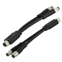 Rigoal-conector divisor M8 de 1 a 2 pines, Conector de tornillo ROSCADO MACHO a hembra, tipo Y, m8, 3, 4, 5, 6 Y 8