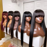 Perruque Funmi en dentelle GL 99J, cheveux vietnamiens super double drawn, mèches marron, boucles rebondissantes, 100% cheveux humains vierges