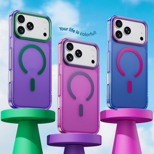 Coques de téléphone portable magnétiques translucides mates de haute qualité pour iPhone 18 15 16 17 Pro Max, compatibles avec la charge sans fil, antichoc - Product Image 2