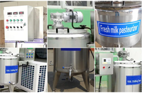 100l 150l 200l 300l 500l, réservoir de pasteurisation du lait en acier inoxydable, Machine de pasteurisation du lait et du yaourt