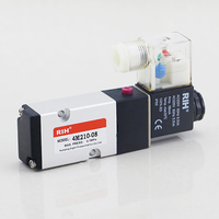 Nouveau Solénoïde Directionnel Normalement Fermé 5/2 Voies 12V 110V 220V DC24V avec Bobine LED pour Automatisation Industrielle