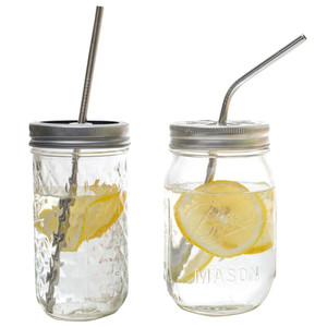 Vente en gros de pots en verre transparent de 8 oz et 16 oz pour <span class=keywords><strong>caviar</strong></span>, miel, confiture, jus, boissons, pots à large ouverture <span class=keywords><strong>avec</strong></span> couvercle en métal à vis - Product Image 4