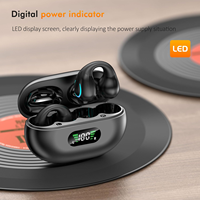 Écouteurs intra-auriculaires YYK-Q71 avec affichage LED, clip d'oreille, écouteurs de sport, réduction de bruit intelligente ENC, faible latence de 28 ms, étanches IPX7