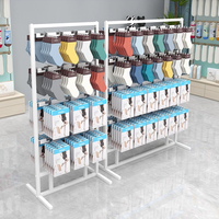 Étagère de présentation multifonctionnelle moderne en métal, réglable, écologique, pour chaussettes et sous-vêtements