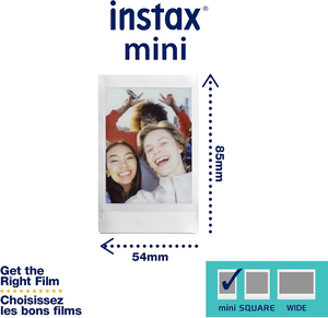 Film Fujifilm Mini (10 feuilles x 2 paquets, format standard) pour appareil photo hybride à capteur CMOS - Product Image 1