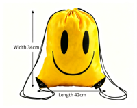 Sac à dos pliable en polyester 210D imperméable avec cordon de serrage, personnalisé par sublimation, sac de sport léger imprimé lettres arc-en-ciel, vente en gros