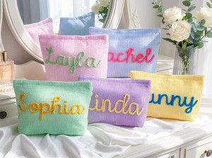 Bolsa de Maquillaje de Viaje Personalizada para Mujer, Tipo Sobre, Estilo Instagram, con Nombre, Linda Bolsa de Cosméticos para el Verano - Product Image 6