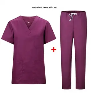 ملابس طبية عالية الجودة بأسعار الجملة، زي مستشفى من القطن 190 جرام، ملابس طبية للرجال والنساء، أطقم موحدة للجنسين - Product Image 3