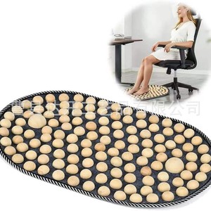 Tapis d'acupression en bois massif avec perles, tapis de massage des pieds, soins de santé à domicile, usage domestique - Product Image 1