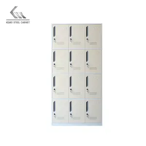 A 12 compartimentos de la puerta de acero armario de almacenamiento de gabinete de metal armario