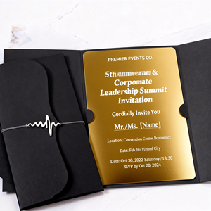 Tarjetas de Invitación de Boda Pequeñas de Alta Gama con Logotipo Personalizado, Tarjetas de Agradecimiento con Sobres Impresos a Juego para Organizadores de Eventos - Product Image 3