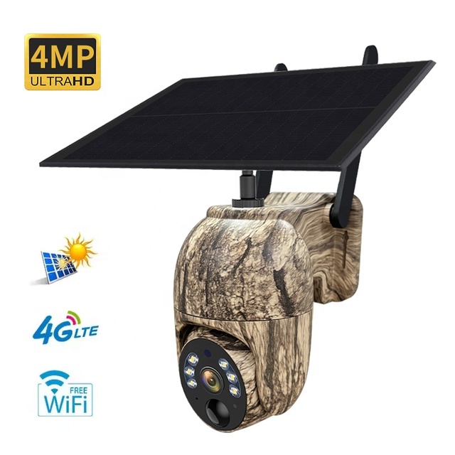 WiFi Camouflage Solar Security Cameras Outdoor Battery CCTV Surveillance with Movement Tracking Alarm Hunting Trail Camera