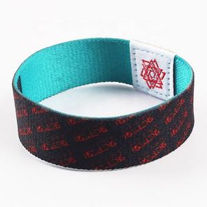 Pulsera de tela elástica con logotipo impreso de doble cara personalizada para moda con fines promocionales - Product Image 2