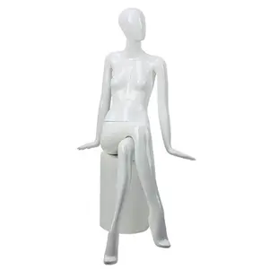 European fashion fiberglass female sitting mannequin
