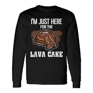 T-shirt a maniche lunghe I'm Just Here For The Lava Cake - Product Image 2
