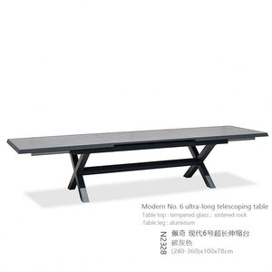 Outdoor Furniture Luxury <strong>Garden</strong> Extension Dining Table Set 12 or 14 People Tempered Glass Outdoor Aluminum Rattan <strong>Chair</strong> - Product Image 5