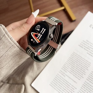 <span class=keywords><strong>Correa</strong></span> de Reloj de Nailon de 22 mm para Redmi Watch 5 <span class=keywords><strong>Lite</strong></span> Active Huami <span class=keywords><strong>Amazfit</strong></span> 2 3, <span class=keywords><strong>Correa</strong></span> de Repuesto - Product Image 3