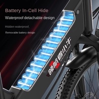 Vélo de montagne électrique 26 pouces pour adultes, moteur arrière 48V, cadre en acier haute teneur en carbone, freins à disque