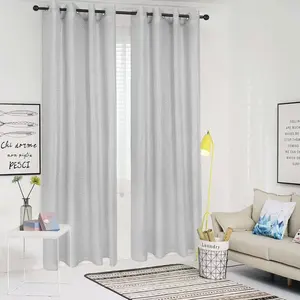 Bindi Western Wohnzimmer Graue Vorhänge Geometrische Muster Silber folien druck Metallic Bronzing Sheer Curtain Voile