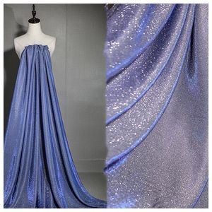 ผ้าเมทัลลิกสีเงินทองเงาสูงแบ<span class=keywords><strong>บ</strong></span>ยืดหยุ่น <span class=keywords><strong>ประกาย</strong></span>เลเซอร์ ลายท้องฟ้าเต็มดาว สำหรับชุดแต่งงาน/ชุดแฟชั่น - Product Image 1