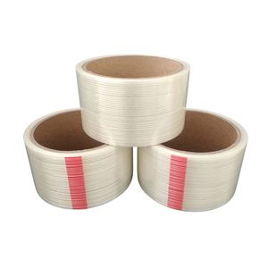 Ruban de cerclage double face en fibre croisée renforcée <span class=keywords><strong>adhésive</strong></span> acrylique ruban de cerclage en fibre de verre ruban d'emballage en papier - Product Image 1