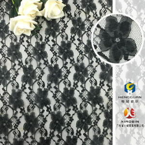 Tissu en dentelle à motif fleur de prunier noir sexy, maille transparente, prix de gros abordable pour robes, lingerie et sous-vêtements féminins - Product Image 2