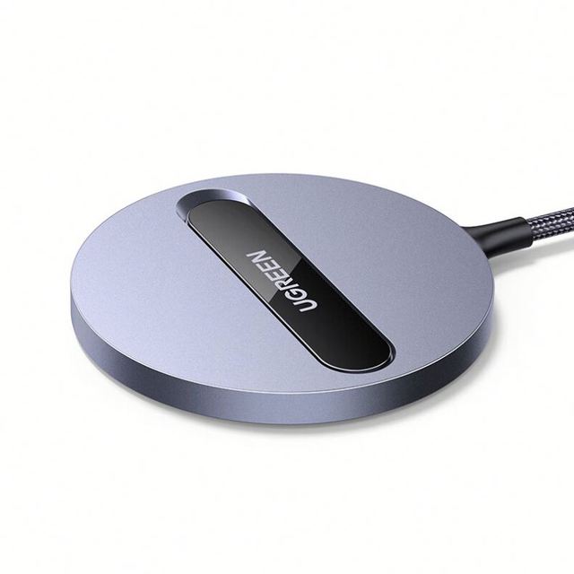 UGREEN 15w Wireless Charger Aluminum Magnetic Charger with Stand, 1.5M Type C Cable