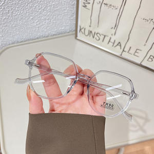 Monturas de Gafas Rectangulares Qianai, TR90, Montura Completa, Anti Luz Azul, Unisex, Lentes AC, Diseño Irregular - Product Image 3