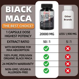 Complément de Maca Premium pour soutenir l'énergie, la résistance et l'humeur chez les hommes et les femmes, 180 capsules de Maca - Product Image 5