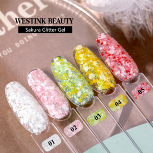 Esmalte de Gel UV de larga duración, Gel de uñas de lentejuelas brillantes, <span class=keywords><strong>Sakura</strong></span>, Logo personalizado, 15ml, precio al por mayor - Product Image 1