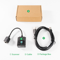 Escaneo automático de 2D escáner de código de barras USB con cable escáner 2D código de idioma ruso apoya código QR Reader-Código de PDF417 escáner de código QR