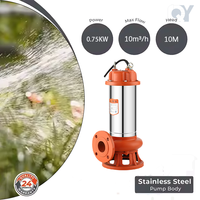 Pompe à eaux usées submersible QY anti-obstruction WQD monophasée 220V, haut débit, compatible eau propre, multi-étagée, haute pression 10m/h