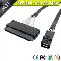 0.8M SAS 4i 36Pos SFF 8643 kabel rakitan 8484 SAS SFF Mini