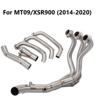 CHMotor MT09 untuk Yamaha MT-09 FZ-09 FJ09 TRACER 900 51mm 2015-2020 Knalpot Motor Sistem Pembuangan Slip on Front Link