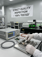 XINHAOZE Transceiver Serat Optik Kelas Industri 40G QSFP+ LR4 DDM 10km SMF LC Duplex Kabel LAN Interkoneksi Pusat Data
