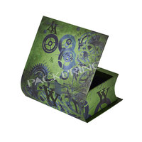 Boîtes rigides en carton écologiques de luxe, recyclables, avec fermeture magnétique, décoratives, logo personnalisé, faux livre, laminage mat