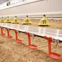 Abreuvoir à tétine en plastique épaissi QA avec coupelle pour poulets, poulets de chair et élevage
