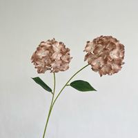 Bunga Hydrangea Buatan HGA, Bunga Hydrangea Sutra Realistis Tangkai Tunggal untuk Pajangan Komersial Dekorasi Ruang Tamu Grosir