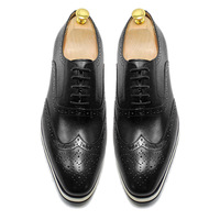 Nouvelle conception, chaussures Oxford en cuir de vache véritable respirant pour hommes, taille plus, à lacets, antidérapantes, formelles, pour le bureau, la carrière, les occasions habillées