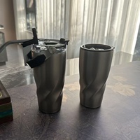 Nouvelle Tasse Isotherme en Acier Inoxydable de 20 oz, Résistante à la Glace, Mug à Café Haute Esthétique, Thermos de Luxe Léger, Sensation Premium