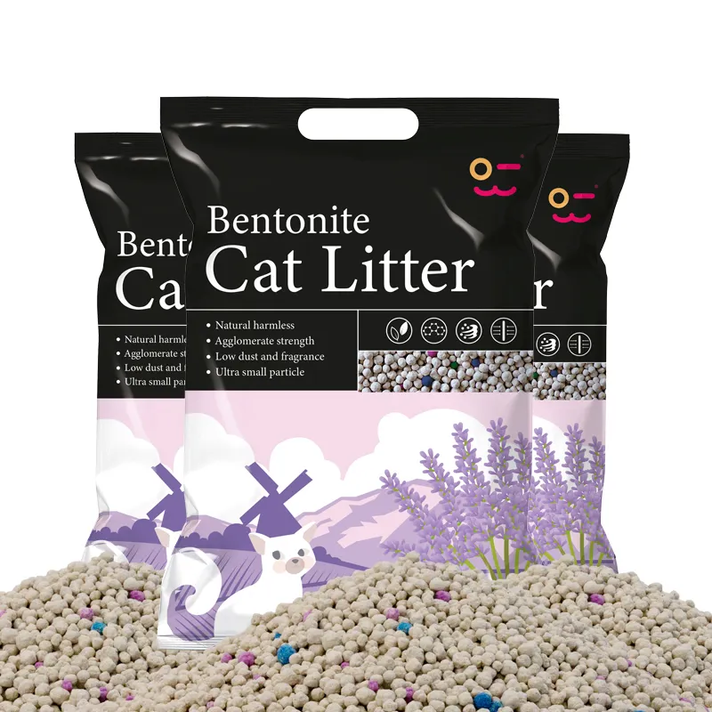 Arena para gatos de la mejor marca Premium, 100% de aroma de lavanda y sodio Natural, cierre de olor, bentonita fuerte