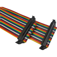 Harnais de câblage personnalisé FX2B-68SA-1.27R, pas de 1,27 mm, 68 broches, Linksunet UL2651 28AWG, assemblage de câble ruban coloré