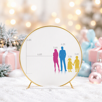 Arche de mariage en métal, support rond pour toile de fond, structure d'arche à ballons avec accessoires pour décorations de fête
