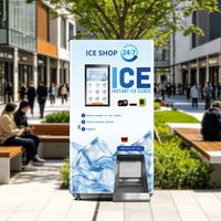 Distributeur automatique de glace Haloo avec écran, disponible 24h/24, pour l'emballage automatique – Distributeur de glace ATM