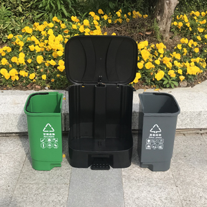 <span class=keywords><strong>Poubelle</strong></span> de cuisine intérieure en HDPE, écologique, <span class=keywords><strong>double</strong></span> bac, avec couvercles et commande au pied - Product Image 3