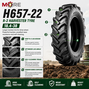 ยางรถเกี่ยวข้าว 18.4-38 12PR R-2 81 มม. ลายดอกยางลึกพิเศษ สำหรับรถเกี่ยวข้าวและงานในนาข้าว - Product Image 2