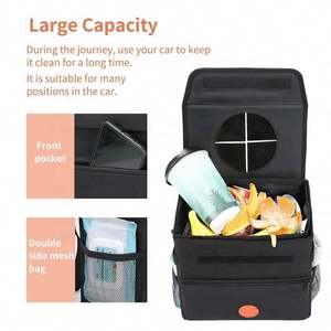 Muestra Gratis, Cubo de Basura para Auto 100% a Prueba de Fugas, Cubo de Basura Impermeable para Auto, Cubo de Basura Multiusos para Bolsas de Basura de Auto - Product Image 4